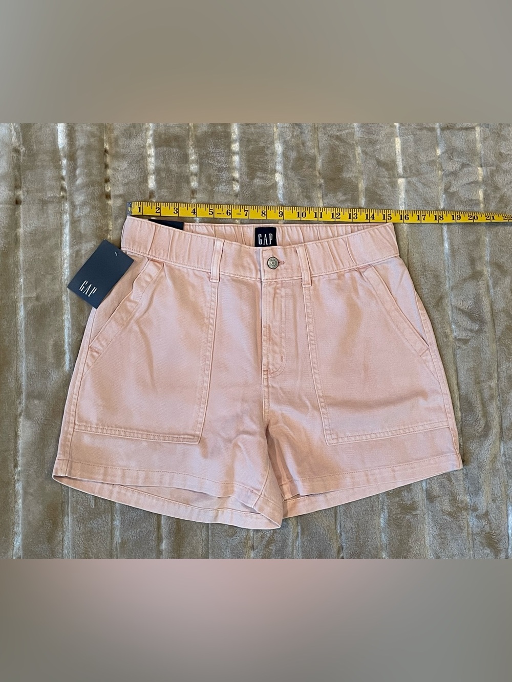 GAP Women's Light Pink High Waist Utility Shorts